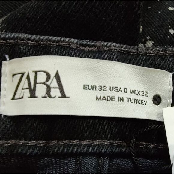 Zara Bleached Jeans Distressed Denim Gray Slim Fit Mid Rise US 0 BNWT - Picture 10 of 10